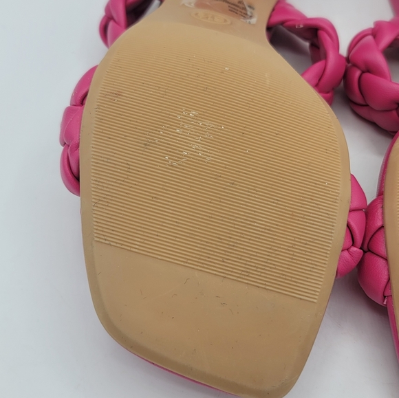 A New Day Basil Braided Block Heel Sandals Magenta Pink Size 6.5 Mules - Picture 8 of 13